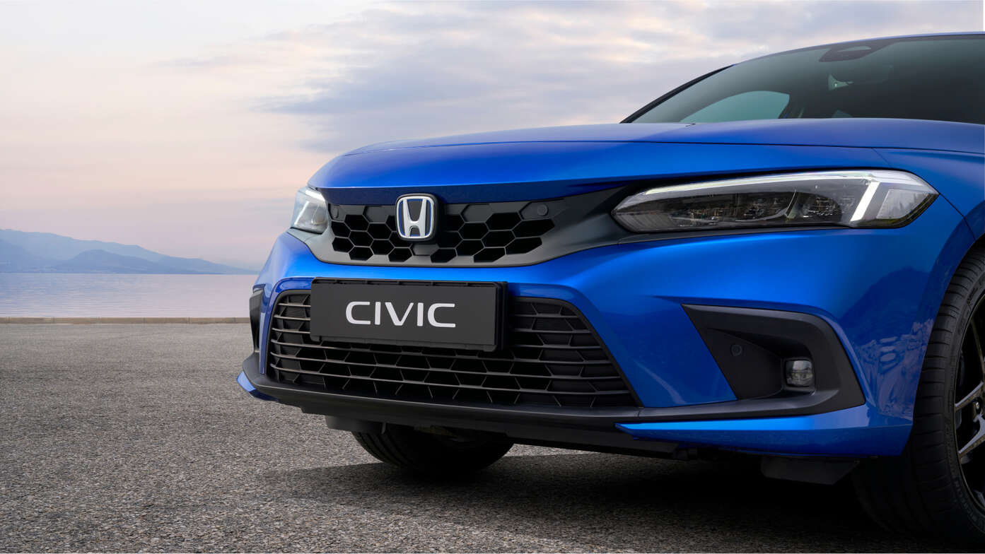 Detail předního nárazníku vozidla Honda Civic e:HEV