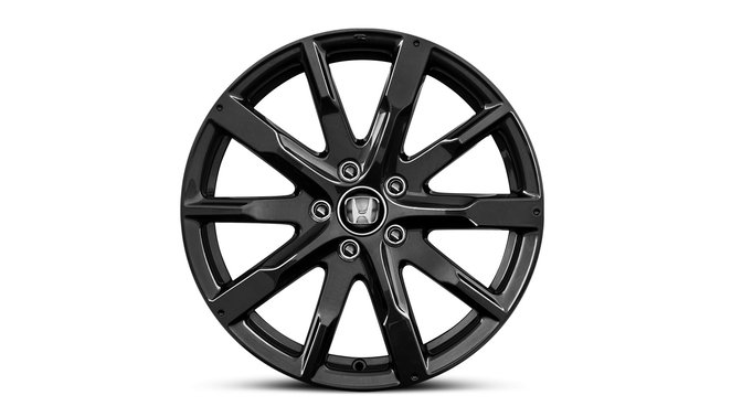 Detailní záběr 18" kola z lehkých slitin v barvě Gunpowder Black modelu Honda CR-V 