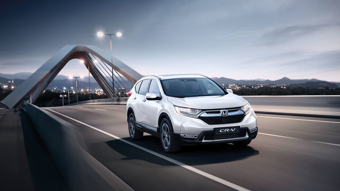 Detailní záběr na panel palivových režimů modelu Honda CR-V 